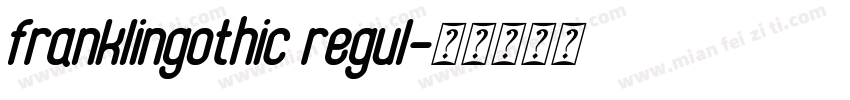 franklingothic regul字体转换